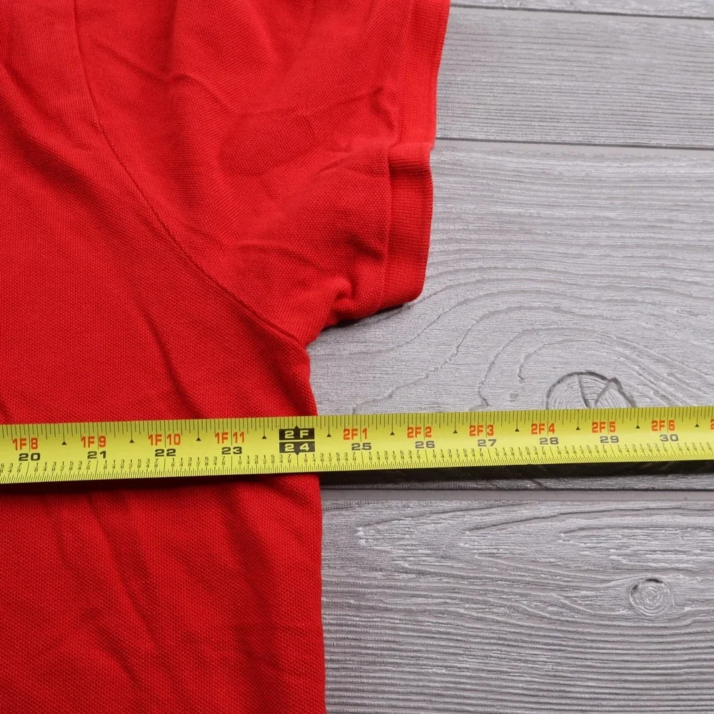 Polo Ralph Lauren Big Pony #3 Polo Men's XXL Custom Slim Fit Red Mesh